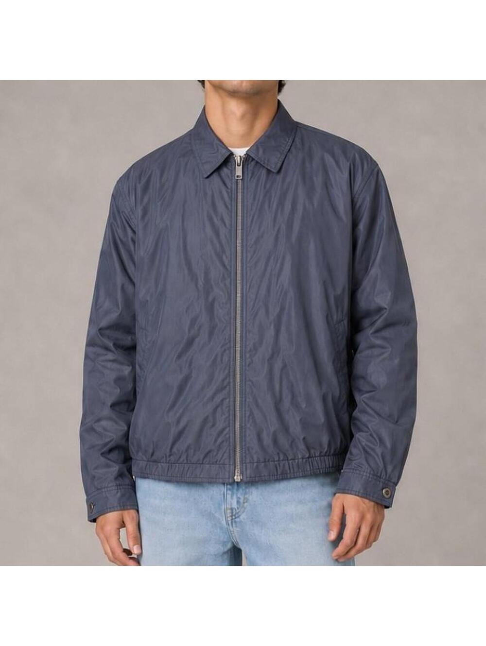 Liz Claiborne Men’s Slate Blue Microfiber Zip Jacket